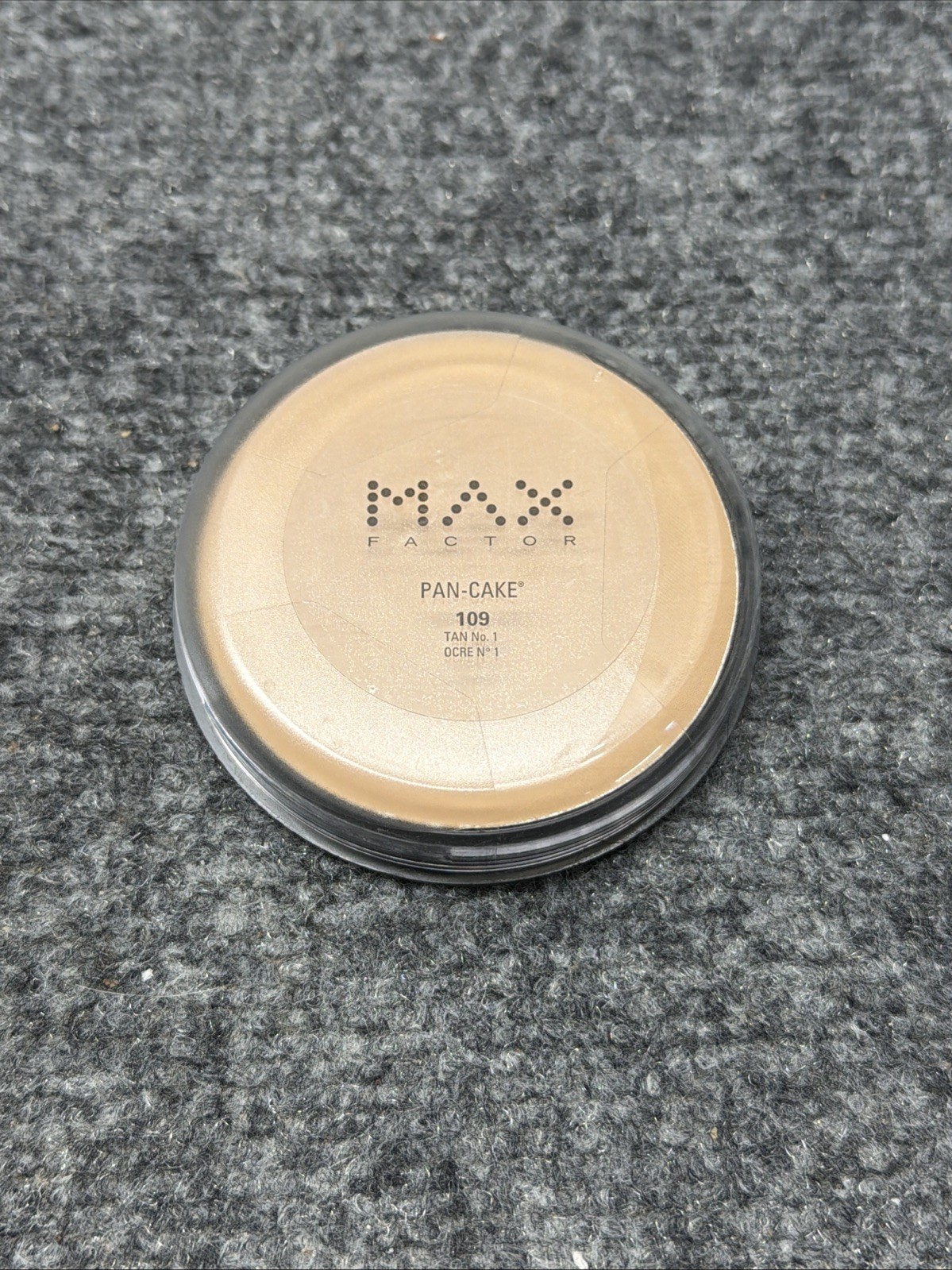 Max Factor Pancake/Pan-Cake 109 TAN Water Activated Foundation FULL SIZE 1.7 oz