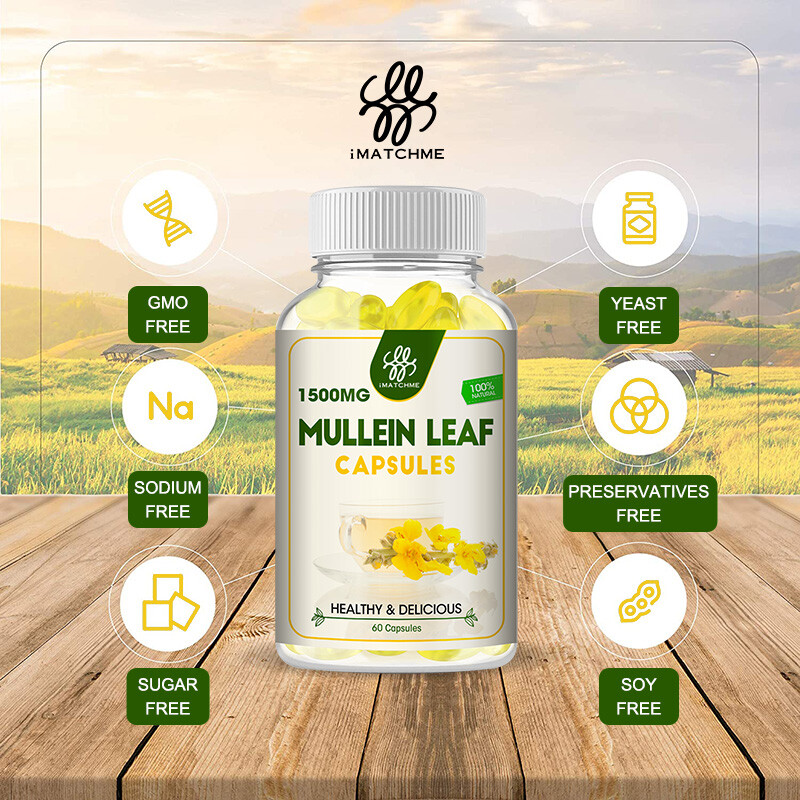 Mullein Leaf Gummies/ Capsule For Lung Cleanse Detox Herbal Dietary Supplement