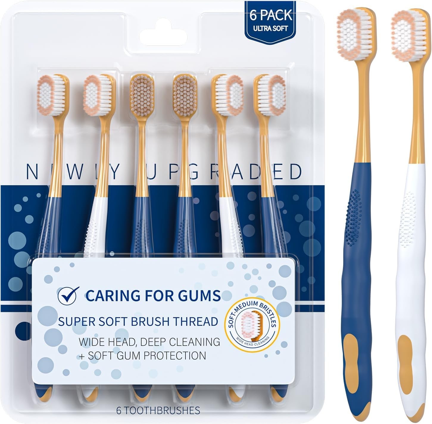 Adult Wide Head Soft Hair Toothbrush, Manual Toothbrush, Excellent Cleaning E…