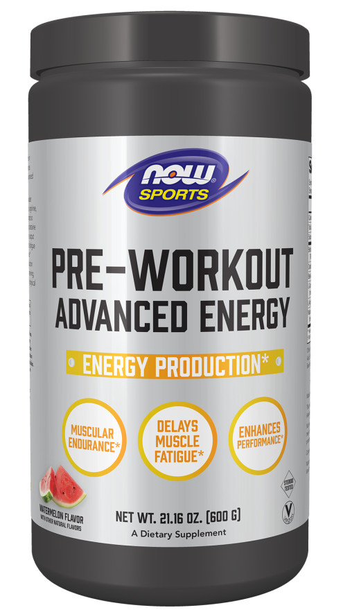 Sports, Pre-Workout Advanced Energy, Watermelon, 21.16 oz (600 g)