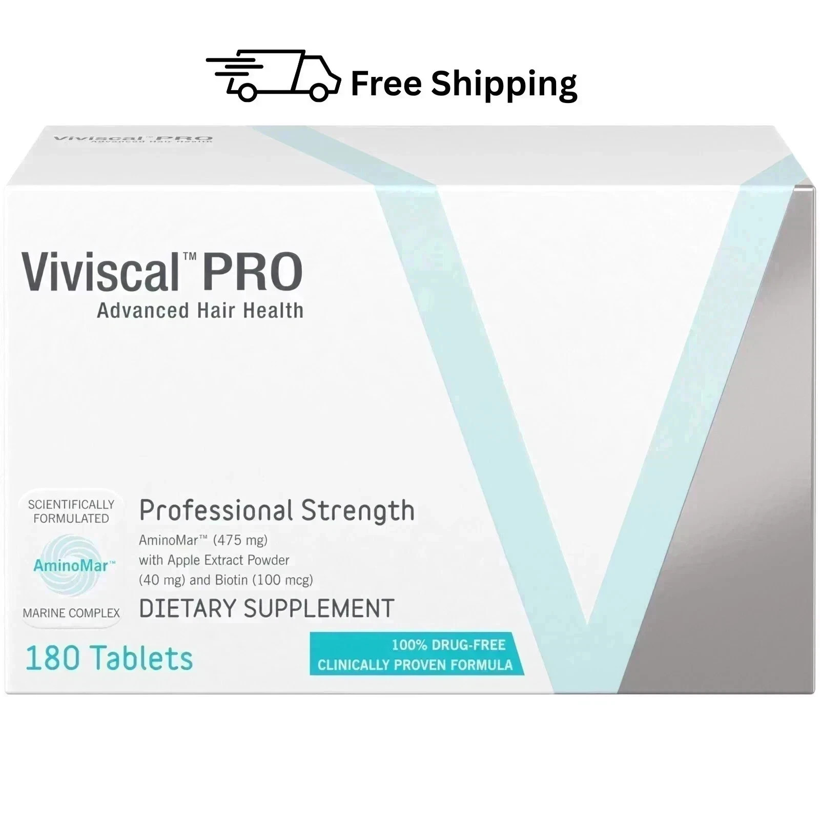 VIVISCAL PRO – Professional hair Growth Supplement 180 tablets, Expiring in 2027