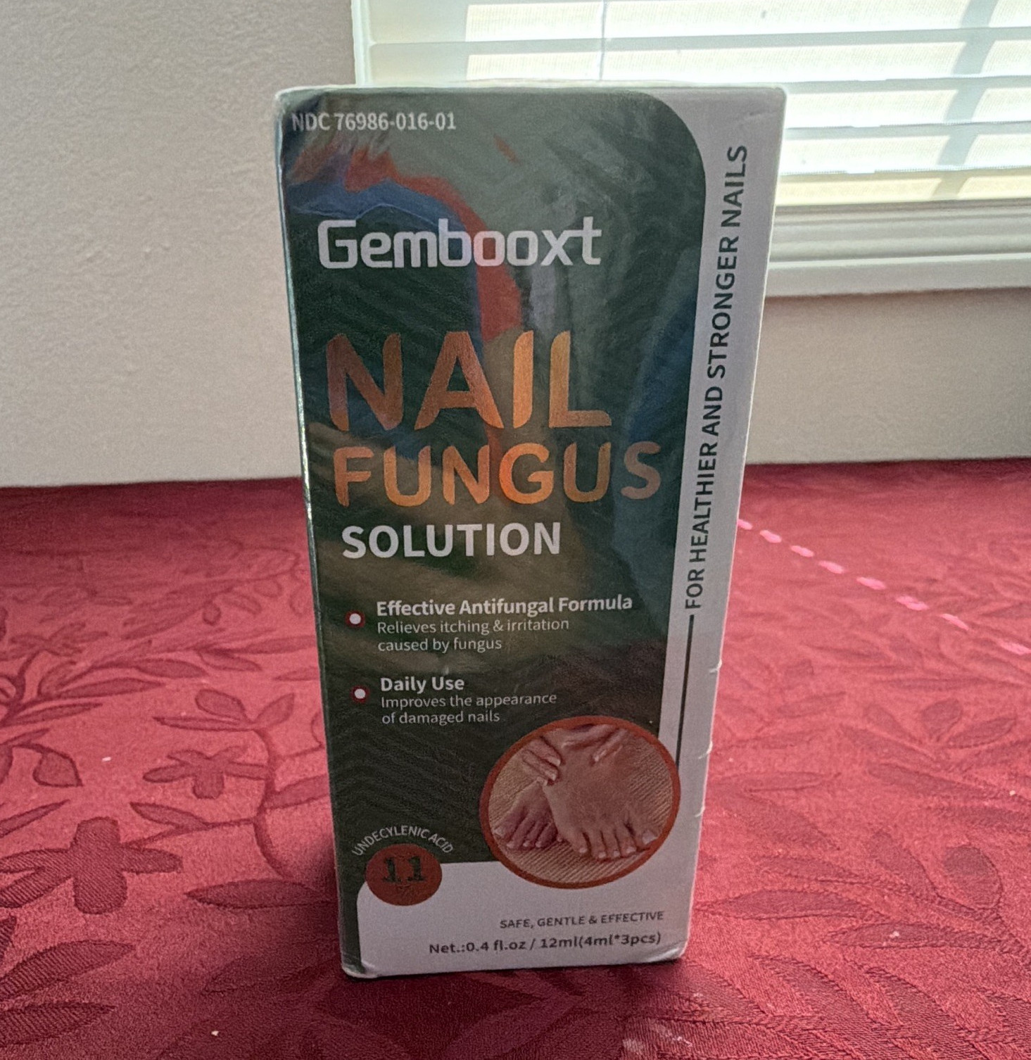 Gembooxt Nail Fungus Solution Undecylenic Acid 11% for Feet & Nails 0.4 fl oz