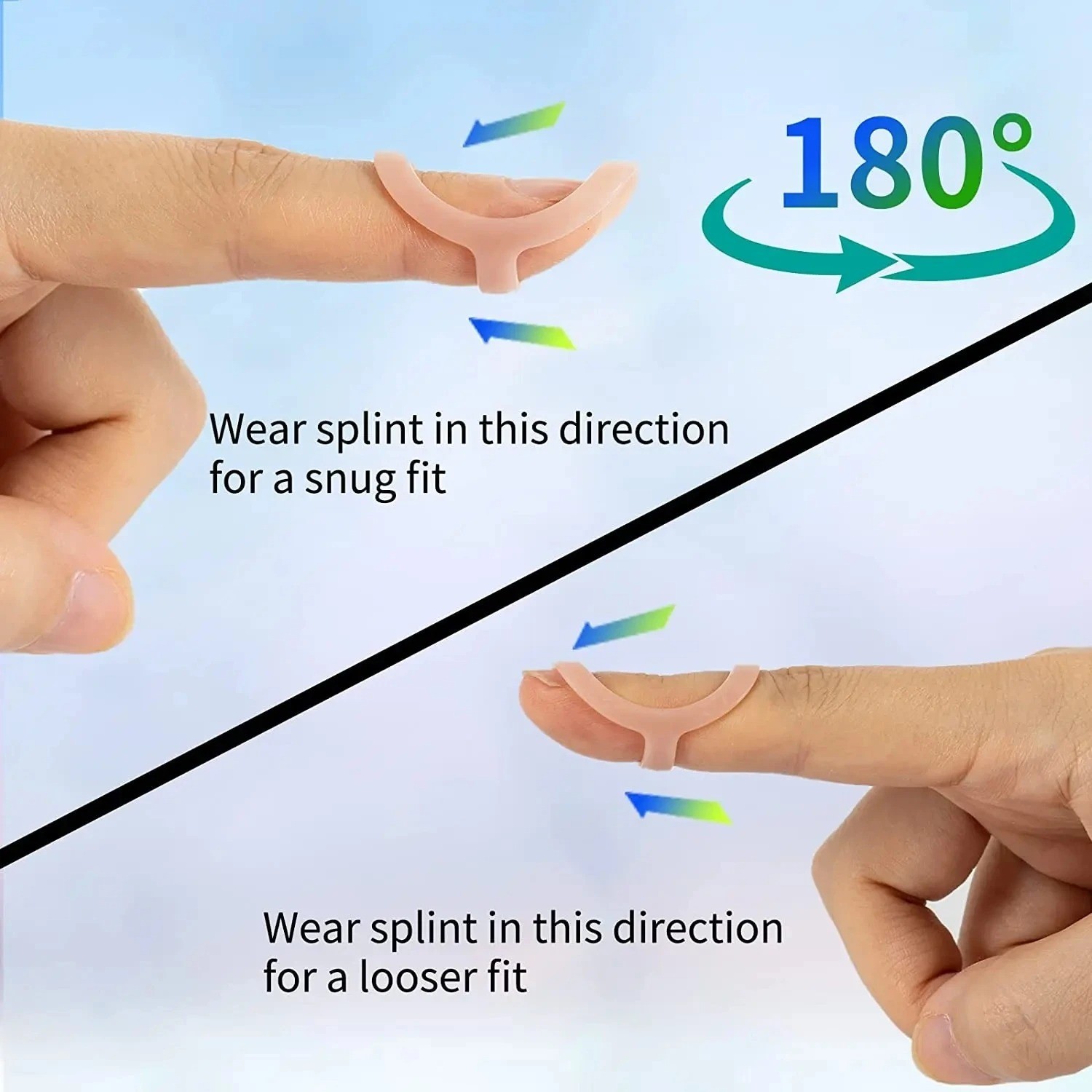 5PCS Oval Finger Splints Trigger Finger Kit for Size 2,3,4,5,6,7,8,9,10,11,12 US