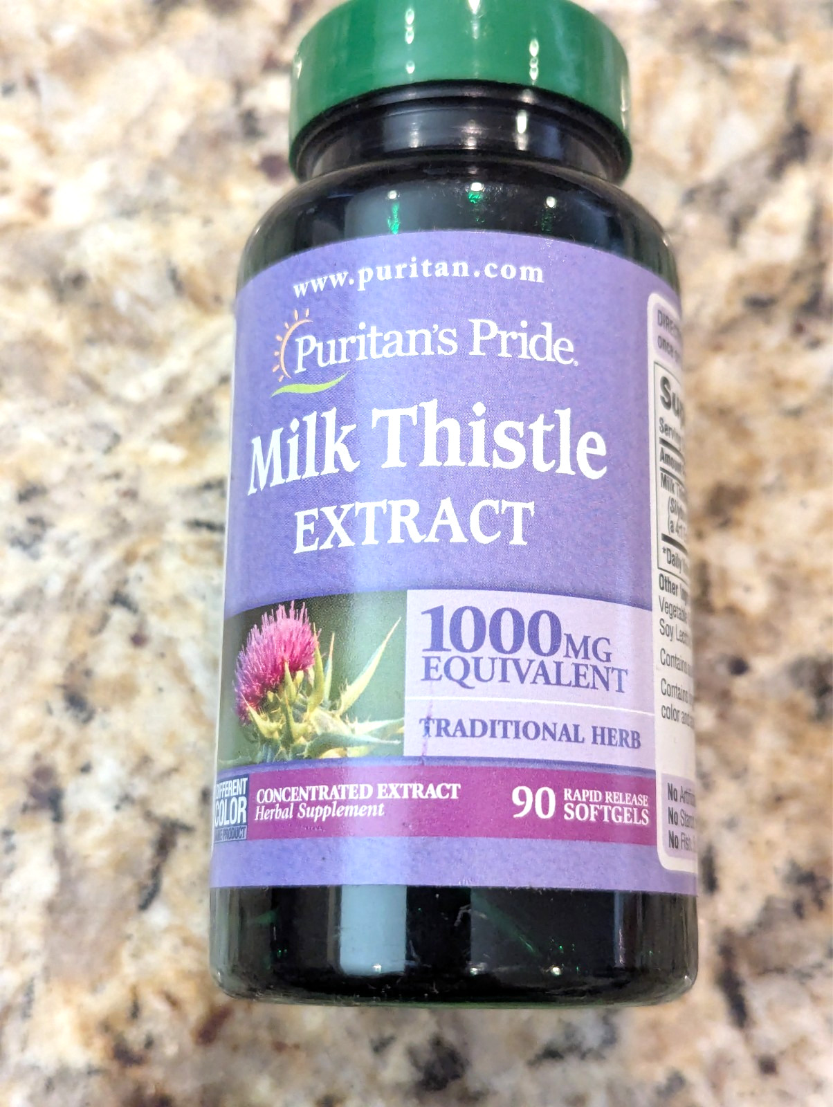 Puritan’s Pride Milk Thistle Extract 1,000mg 90 softgels exp: 08/2027