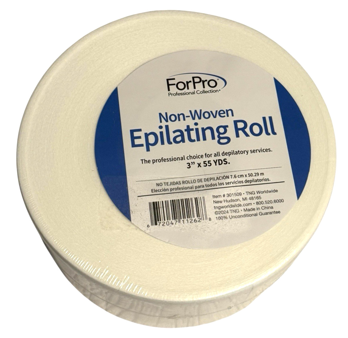 Tear Resistant Epilating Roll 3″ Wide x 55 Yards (Non-Woven) White
