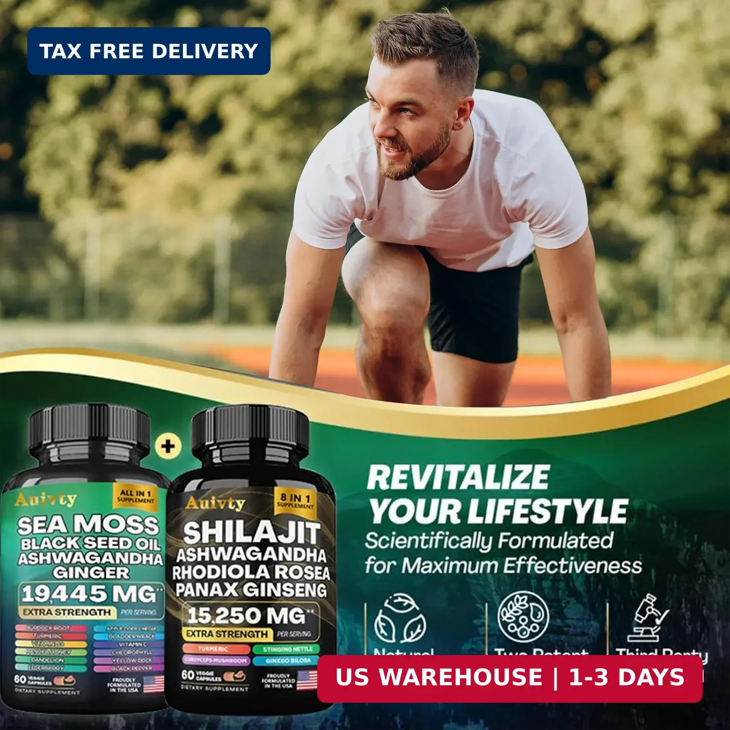 Herbal Wellness Bundle – Sea Moss Complex 19,445mg + Shilajit Complex 15,250mg –