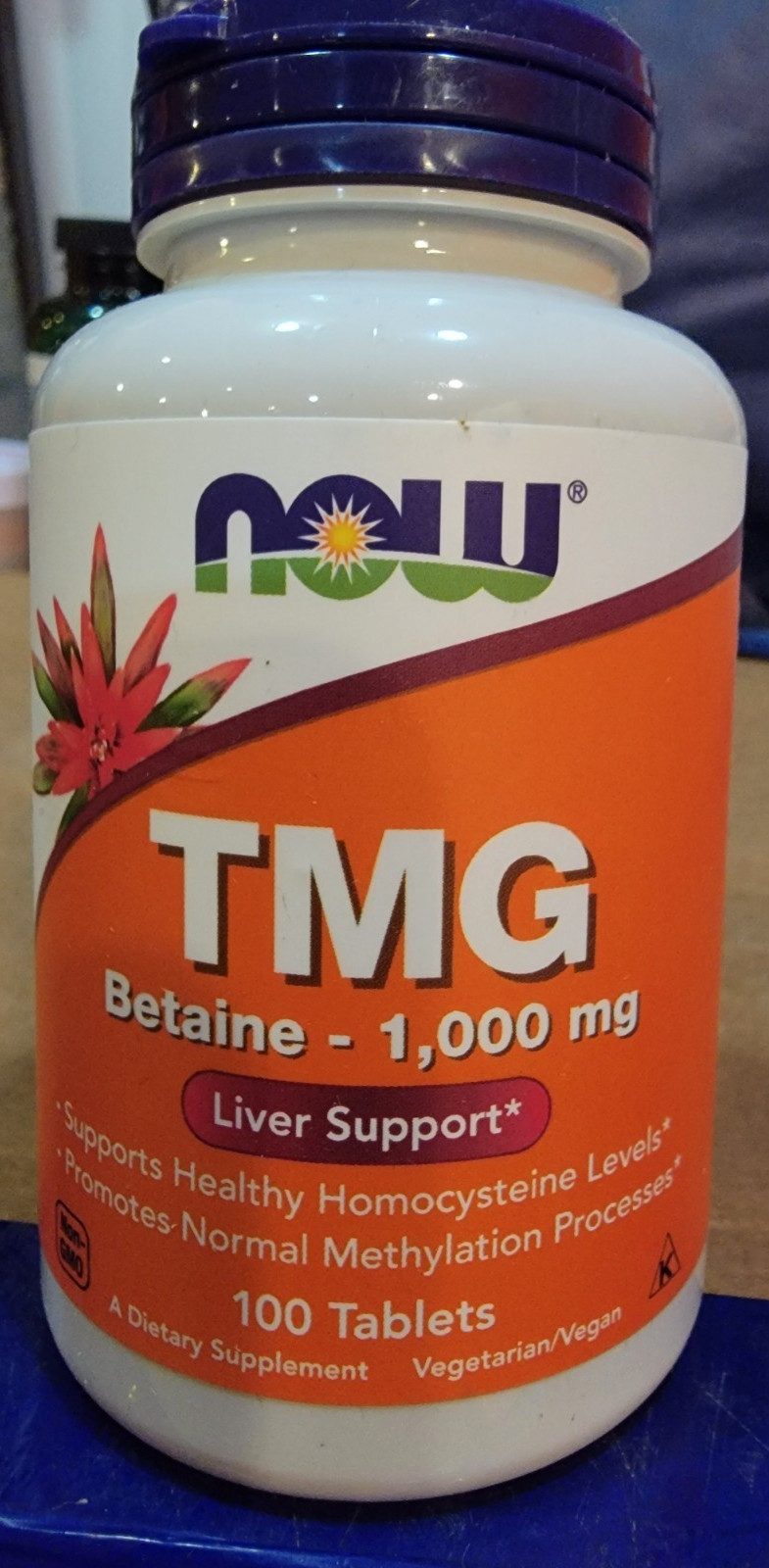 Now TMG Betaine 1,000 mg Tablets for Liver Support 100 Tablets