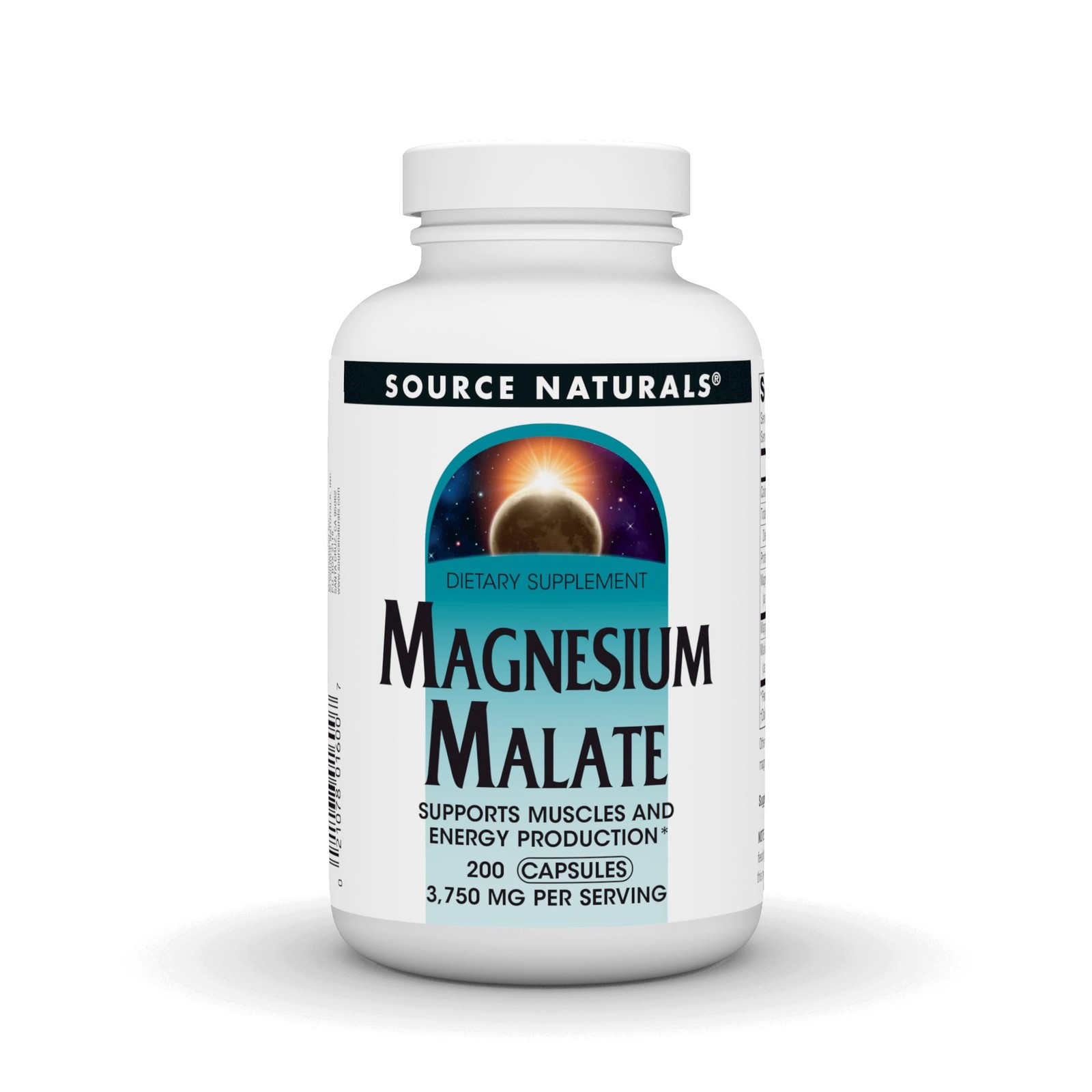 Magnesium Malate, Supports Muscles and 200 Count (Pack of 1)