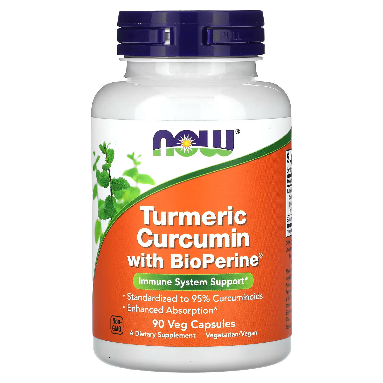 2 X NOW Foods, Turmeric Curcumin with BioPerine, 90 Veg Capsules