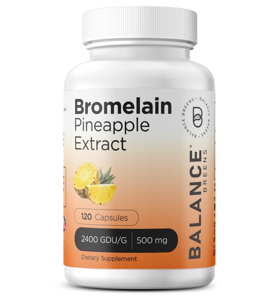 Balance Breens Bromelain 500mg, 120 Capsules – Pineapple Extract