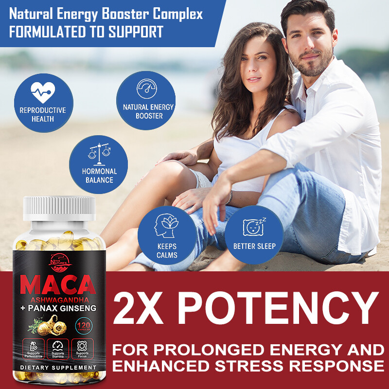 Maca Root Capsules 10000mg, Peruvian Maca Extract for Men & Women 240 Capsules