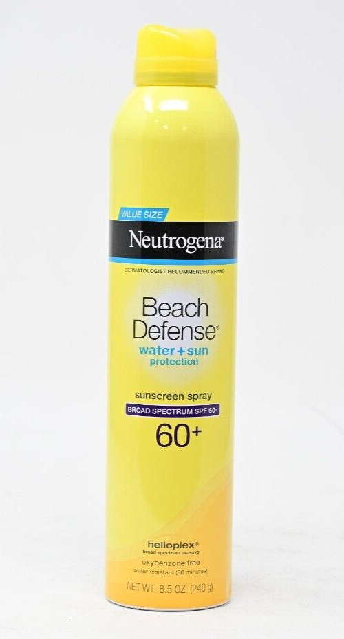 Neutrogena Beach Defense Sunscreen 8.5 OZ Spray Lotion SPF 60+ EXP: 10/2025