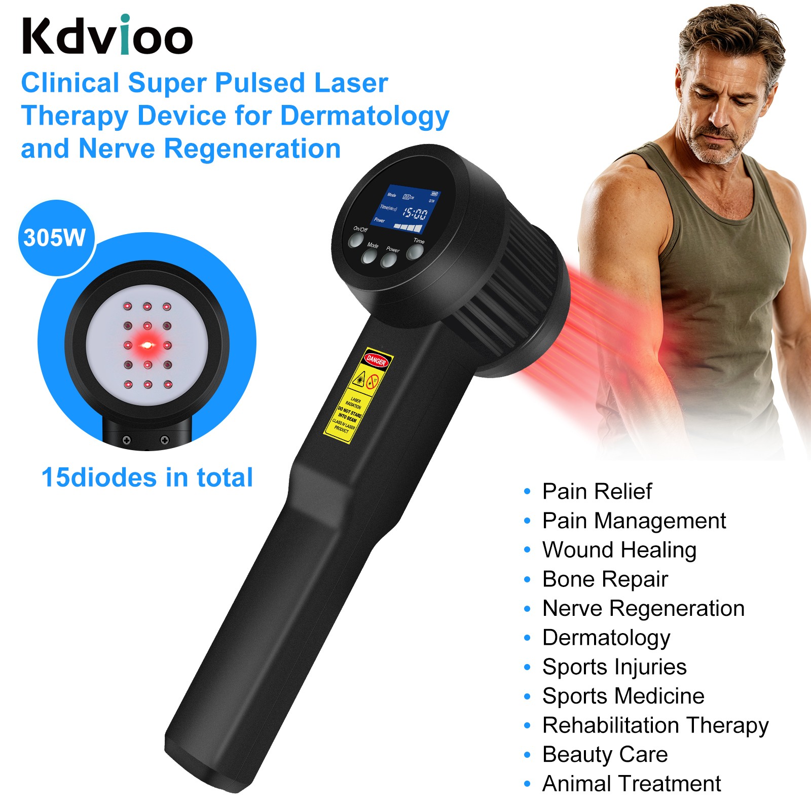305W Super Pulsed Laser Therapy Device 905nm 808nm 660nm for Beauty Care LLLT