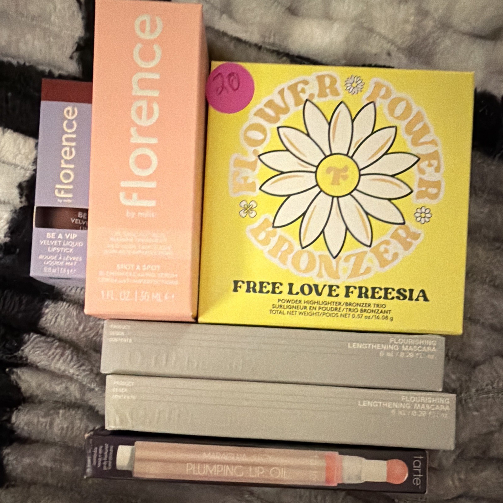 Assorted Makeup Lot Florence by Mills Flower Power Bronzer Plumping Lip Oil