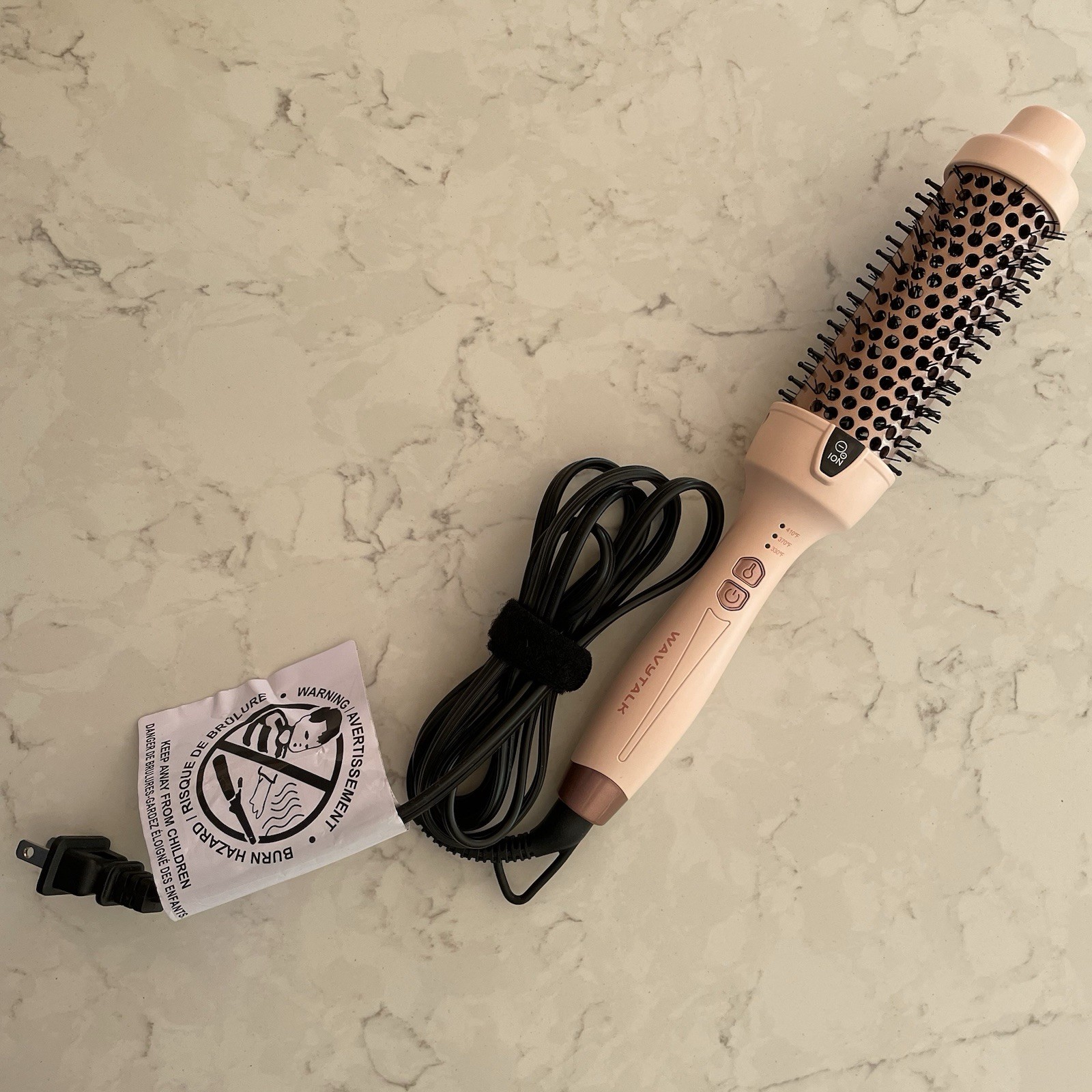 Wavytalk T186DI-38 Thermal Brush Ceramic Pink Rose Gold 3 Heat Settings Very Cln