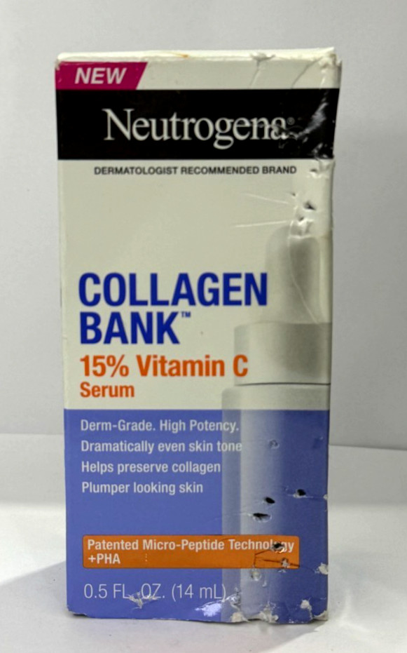 Neutrogena Collagen Bank 15% Vitamin C Face Serum for Glowing Skin -damage