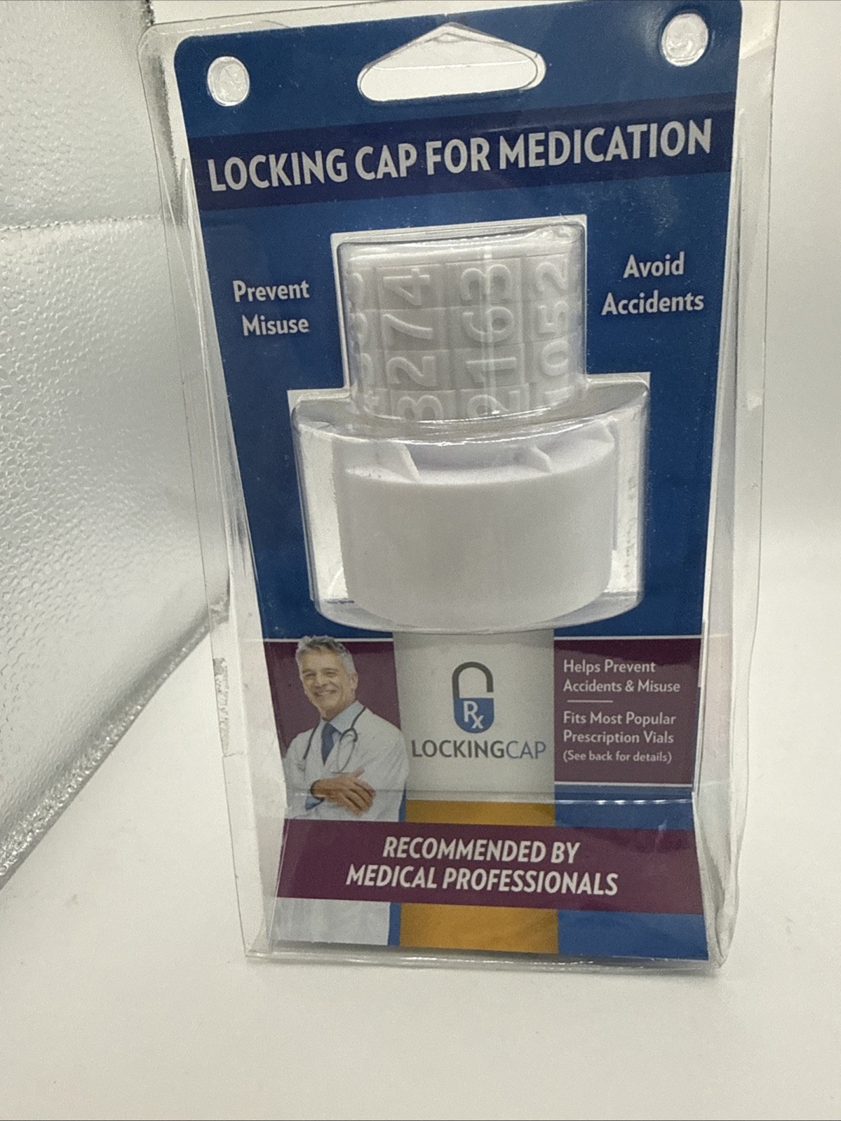 Locking Cap For Medication 4 Digit Lock For Prescription Bottles New!
