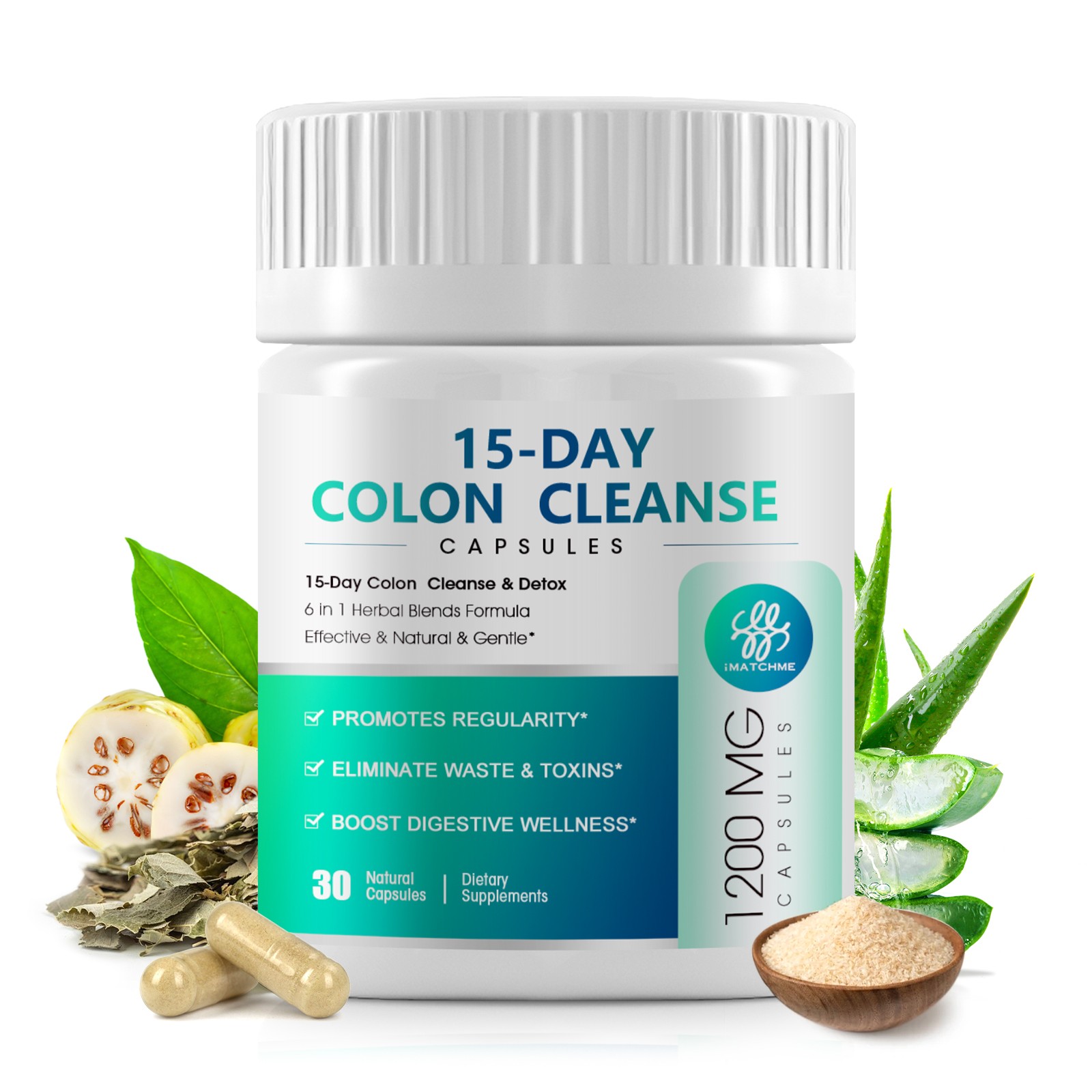 15-DAY – Colon Liver Gut Cleanse Toxins Energy Boost Weight Loss Herbal Capsules