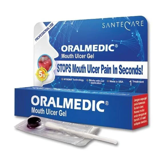 3 Packs Oralmedic Mouth Ulcer Gel 1 Treatment Fast Pain Relief Free Shipping