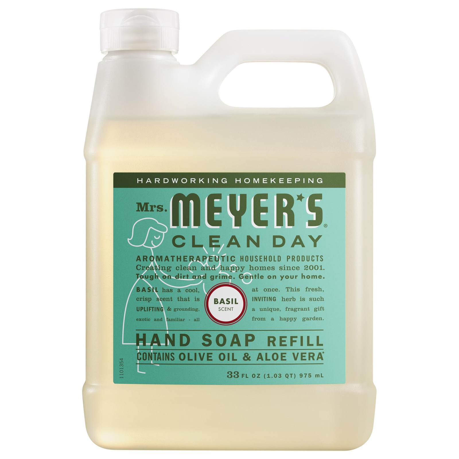 Mrs. Meyer’s Clean Day, Hand Soap Refill, Made 33 Fl Oz (Pack of 1), Green