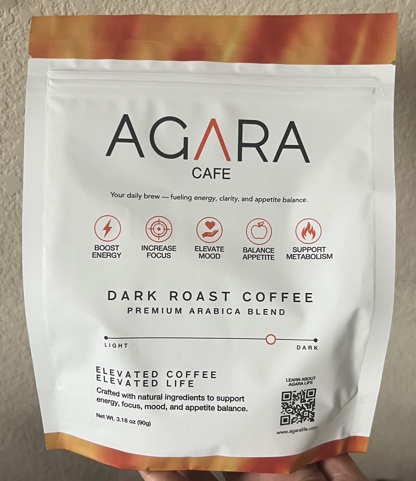 Agara Cafe Functional Dark Roast Coffee, For Energy, Focus, Mood, Curb Cravings