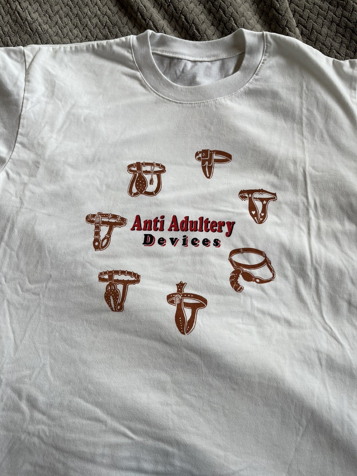 Vintage Anti-Adultery Chastity Belt T-Shirt New Malaysia 1990’s Museum Store