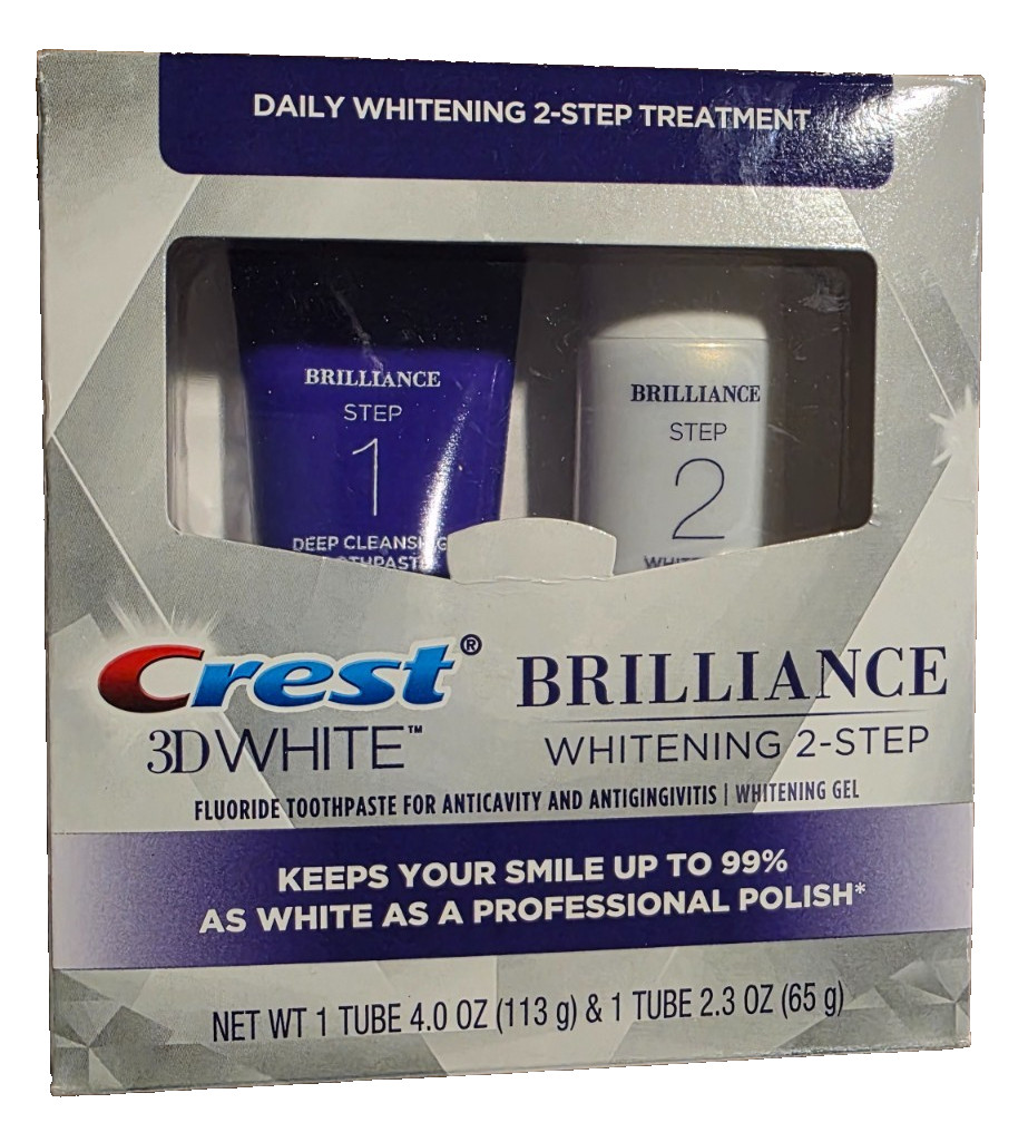 Crest 3D White Brilliance Whitening 2-Step EXP: SEPTEMBER 2026 NEW/SEALED