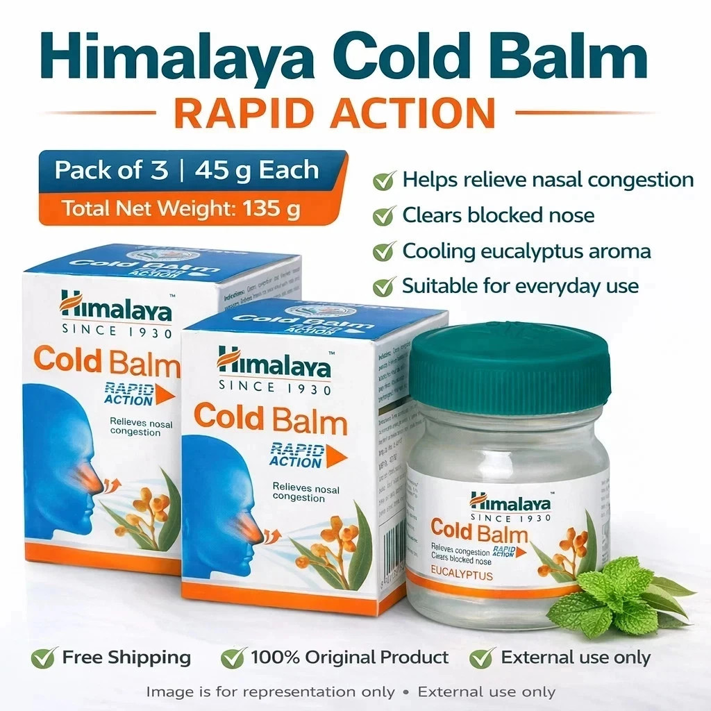 Himalaya Cold Balm 45g Natural Relief Comfort Support Pack of 5 free shipping