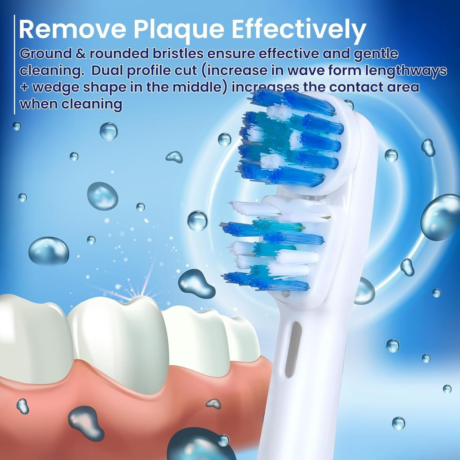 Replacement Brush Heads Compatible With Oral B- Double Clean Design 4 or 16 Pcs