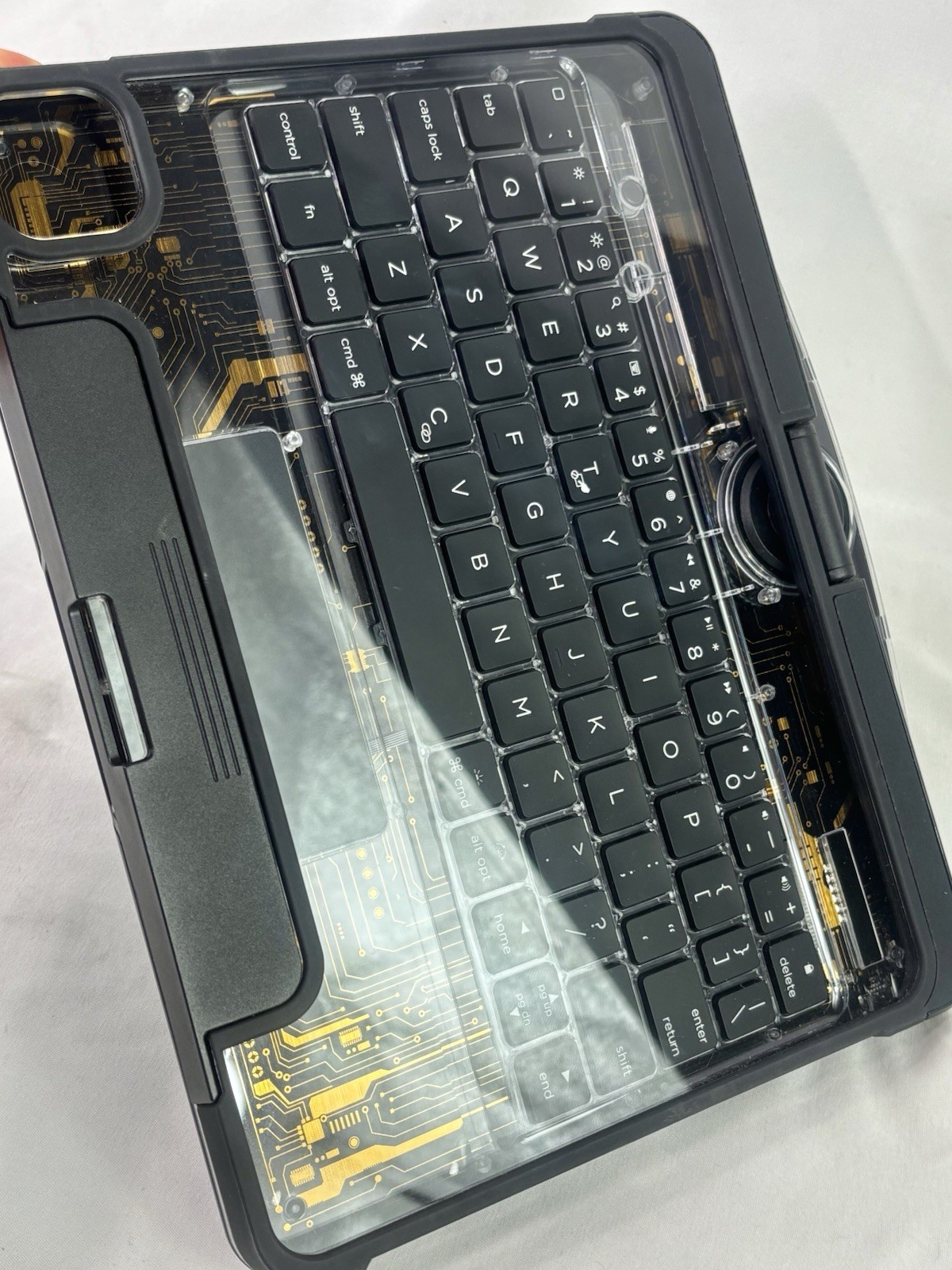 Clear Keyboard Case for iPad Pro 11” (M4/M5 2024/2025) Color Backlit 360