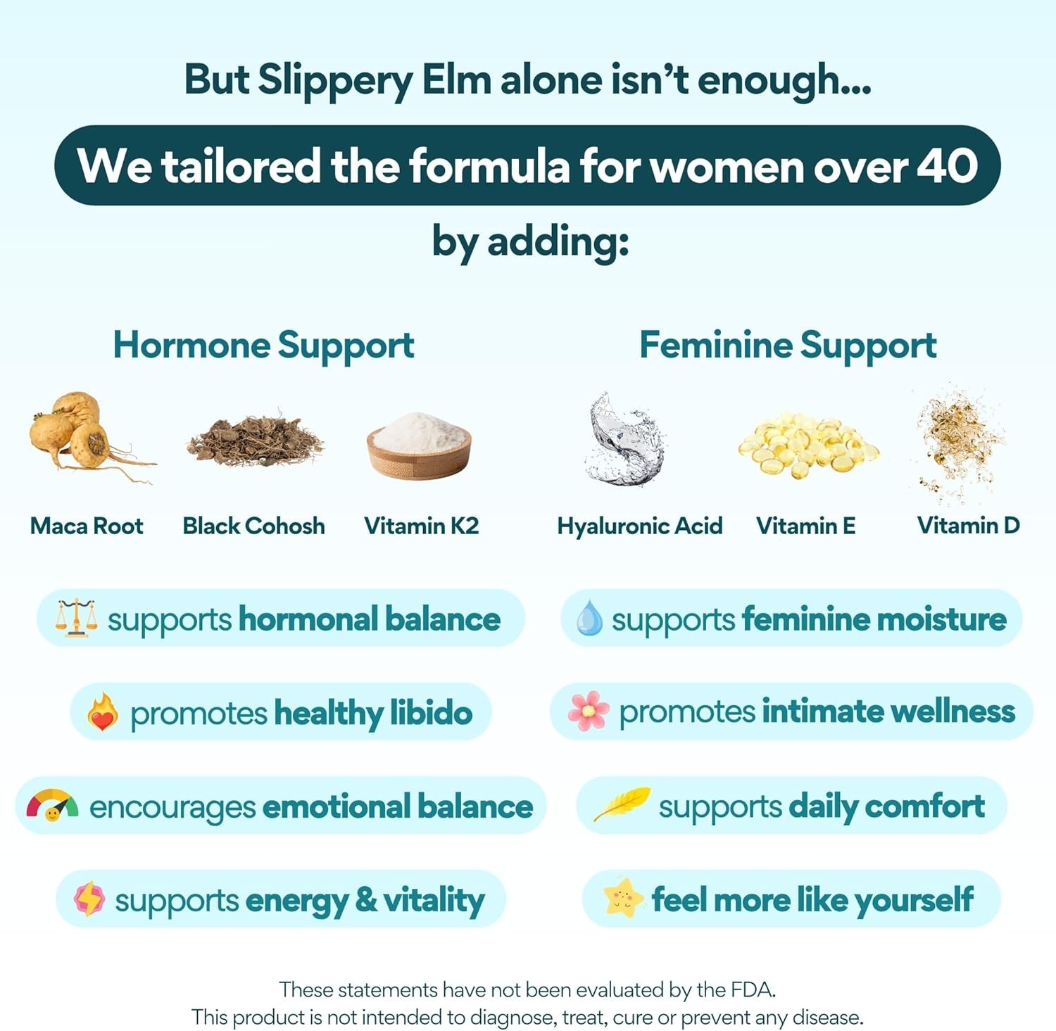 VoomVaya Slippery – Vaginal Dryness Relief for Women Over 40 – with Slippery Elm