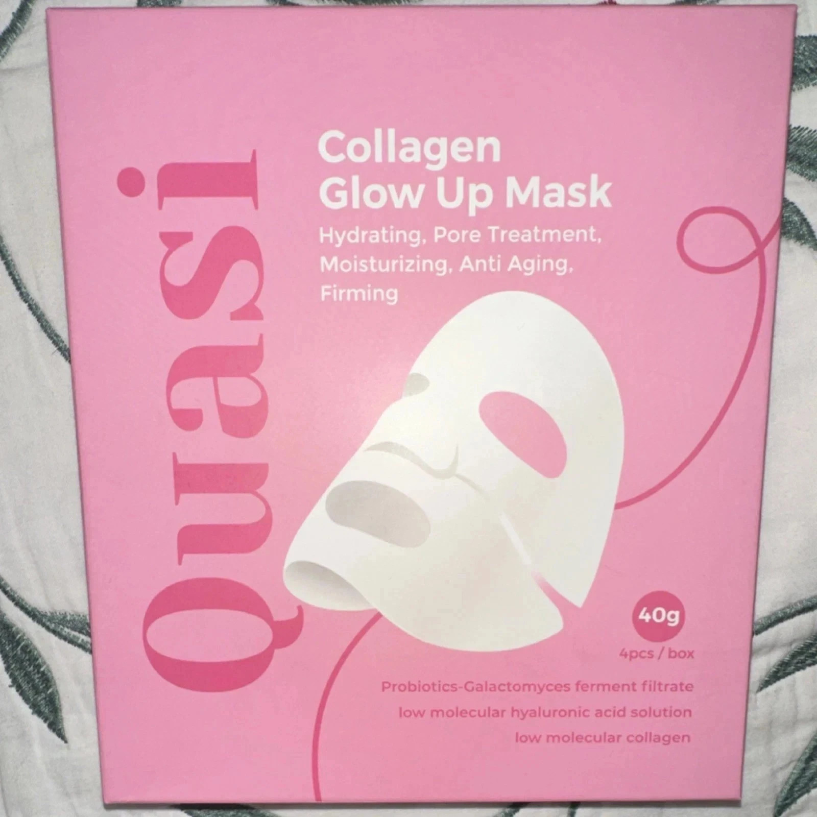 Quasi-Collagen Glow Up Mask | Hydrating & Firming Facial Mask – 4 pcs/box
