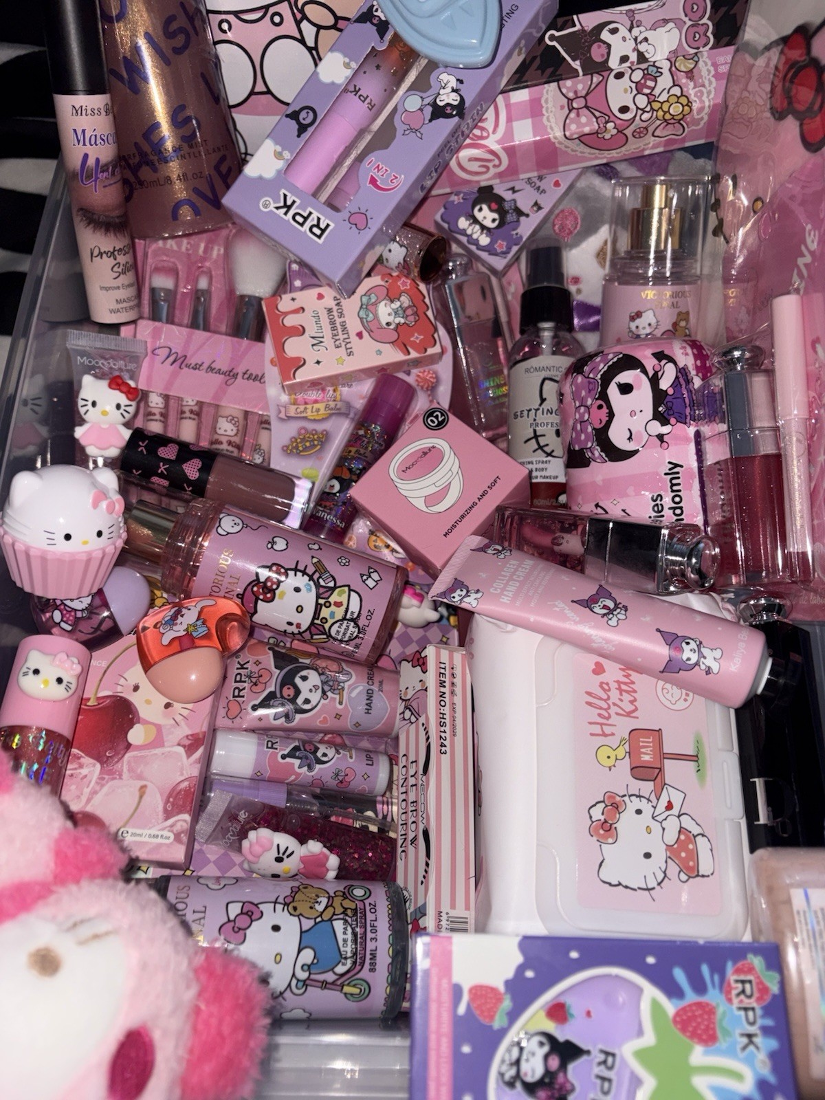 Hello Kitty Makeup Lot RPK Sample, Full & Travel Sizes Assorted Lip Eye Face