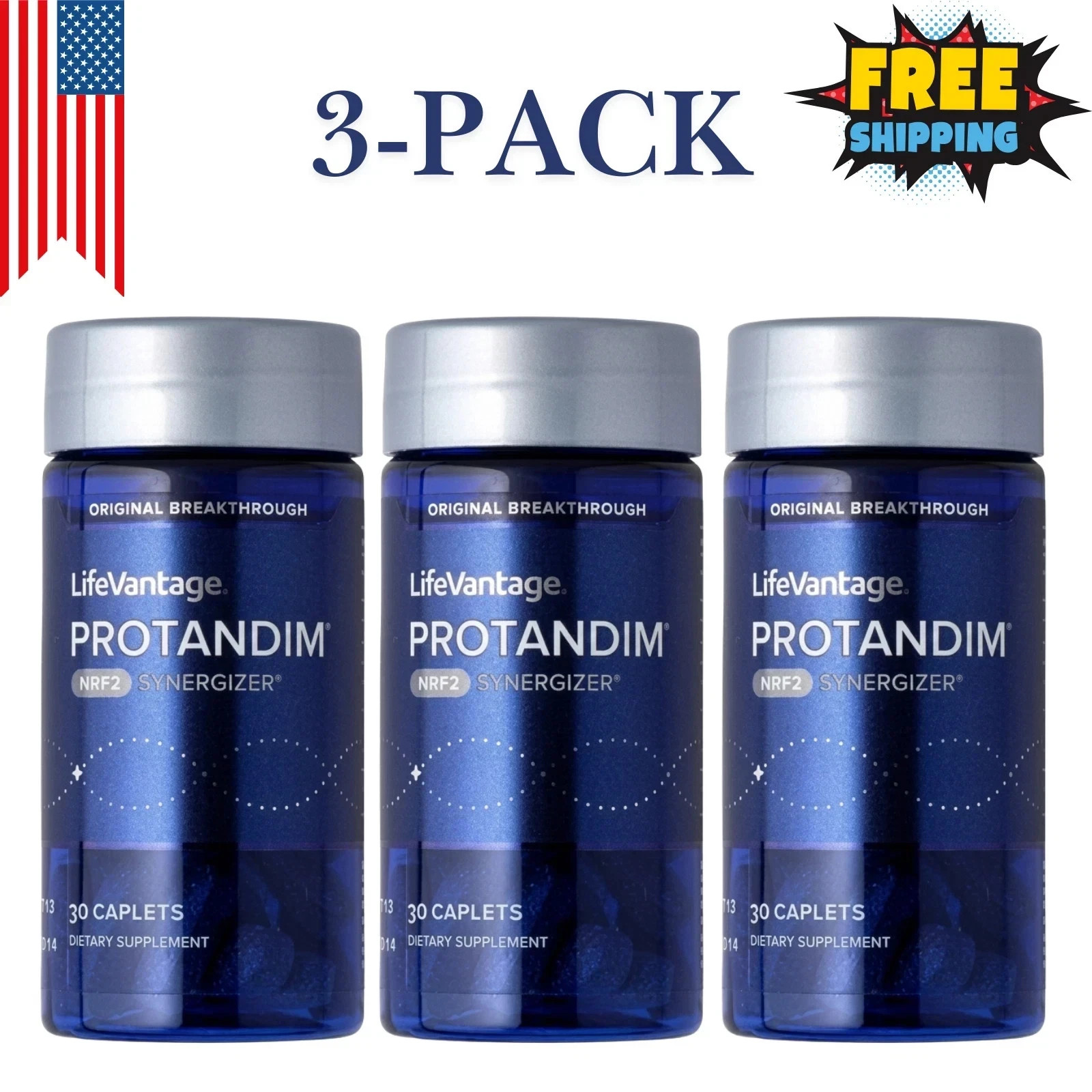 LifeVantage Protandim NRF2 Synergizer Dietary Supplement 30 Caplets (Pack Of 3)