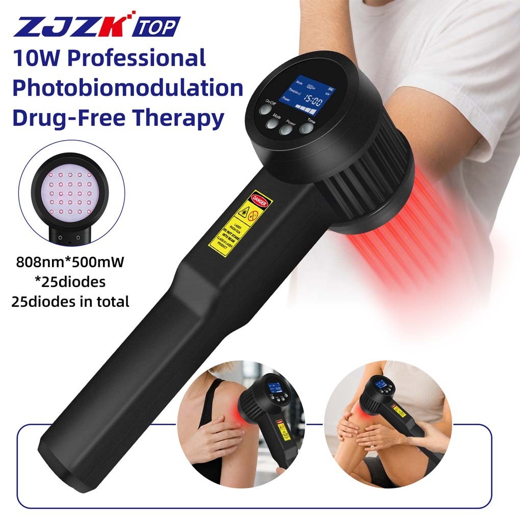 Class 4 10W 808nm Laser Therapy Device 25 Diodes Knee Shoulder Joint Pain Relief