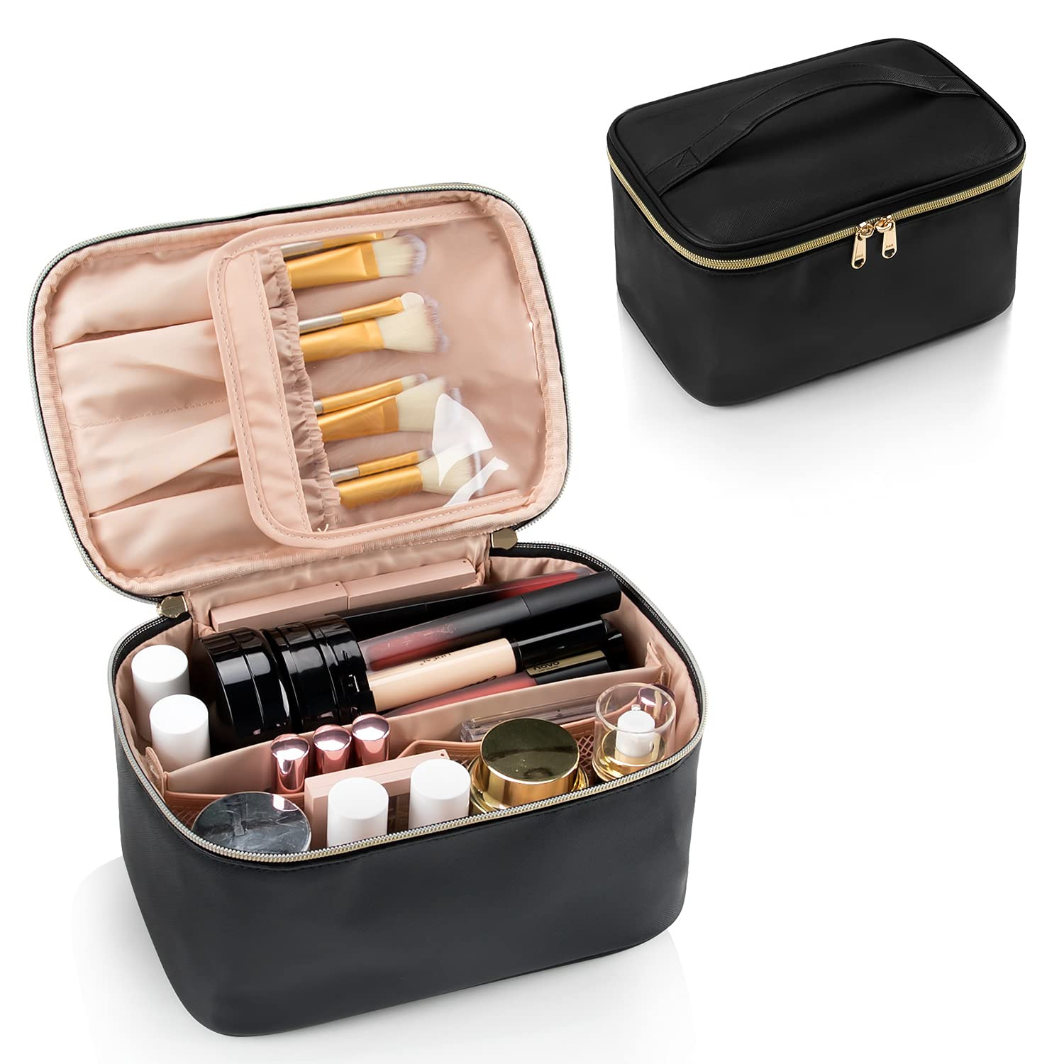 OCHEAL Makeup Bag, Portable Cosmetic Bag, Large Capacity Travel Makeup Case Orga