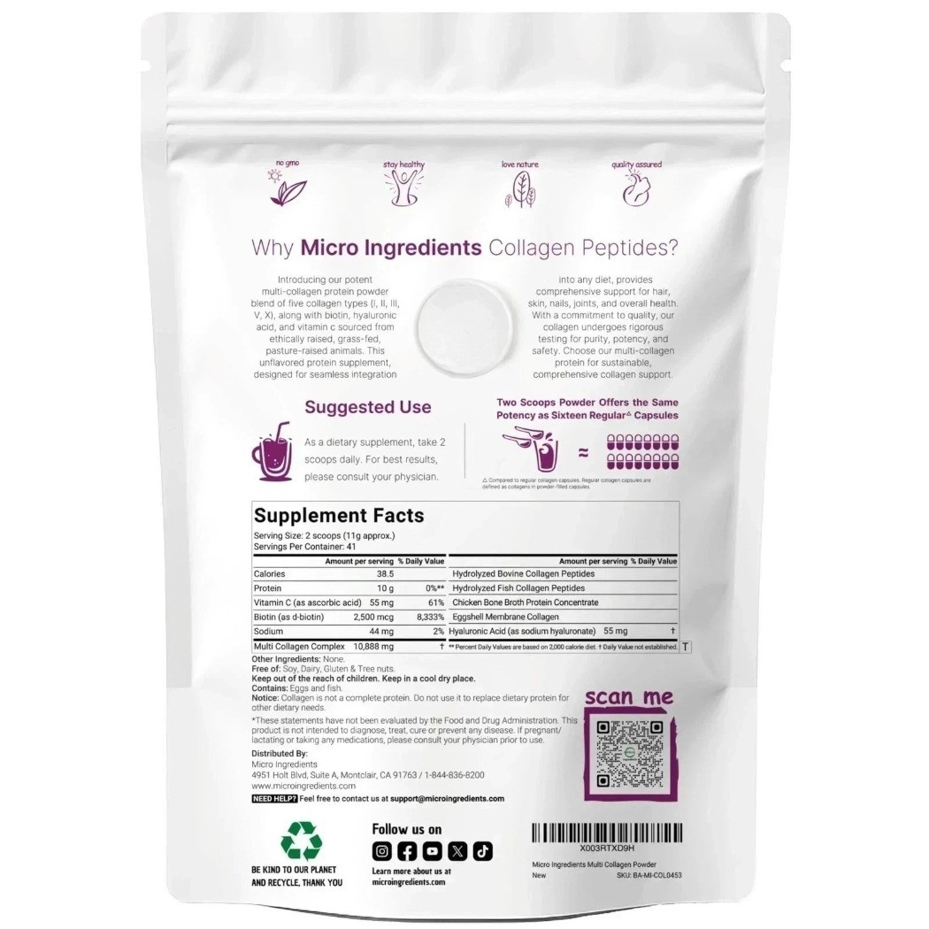 3 Pack NEW 3 lb Multi Hydrolyzed Collagen Peptides Powder Protein Supplement