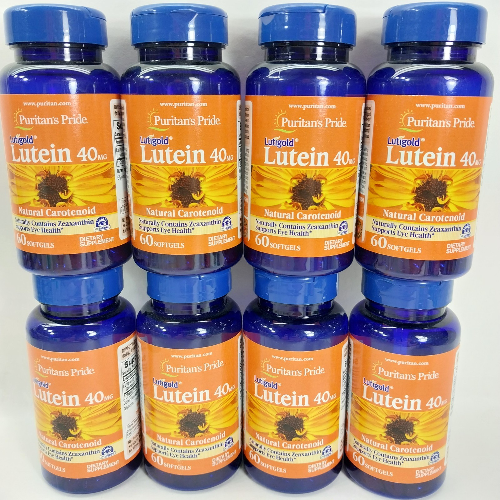 Lutein 40 mg with Zeaxanthin 60 Softgels (8 Pack) Supports Eye Health