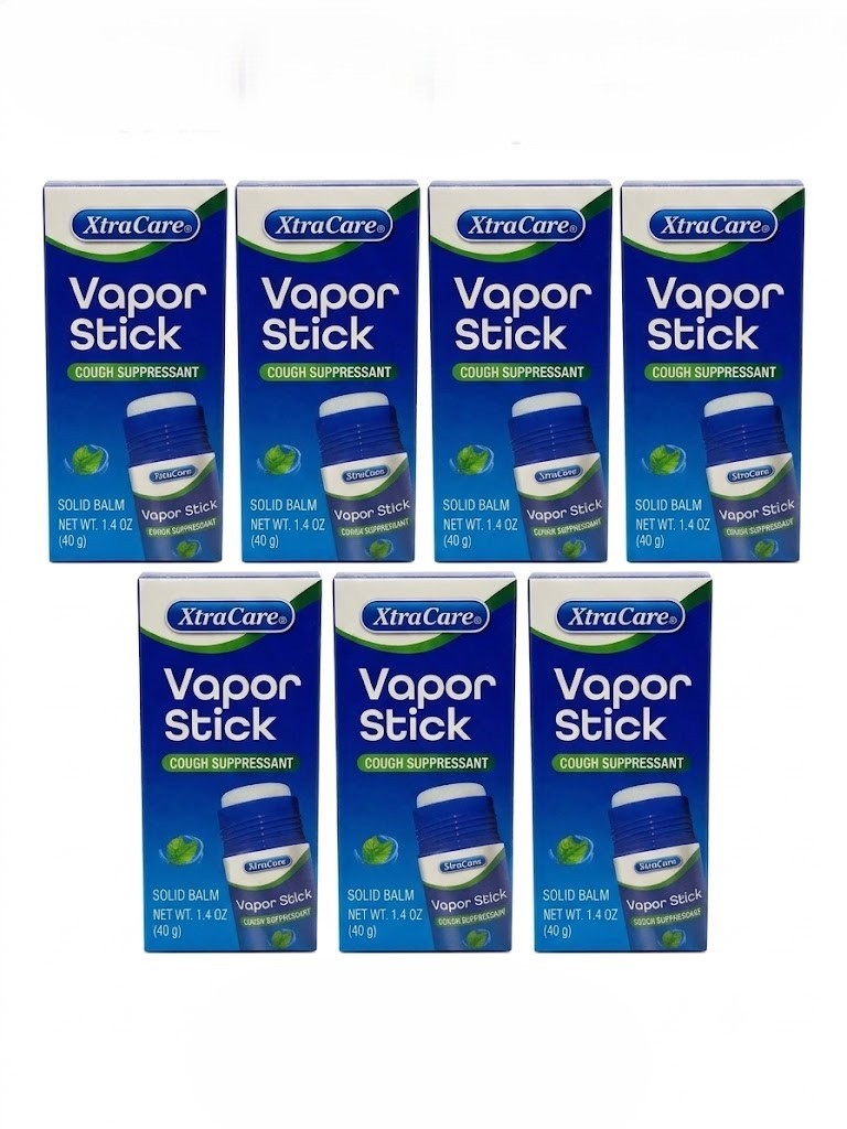 XtraCare Vapor Stick Cough Suppressant Solid Balm 1.4 oz Pack of 7 Cold Relief