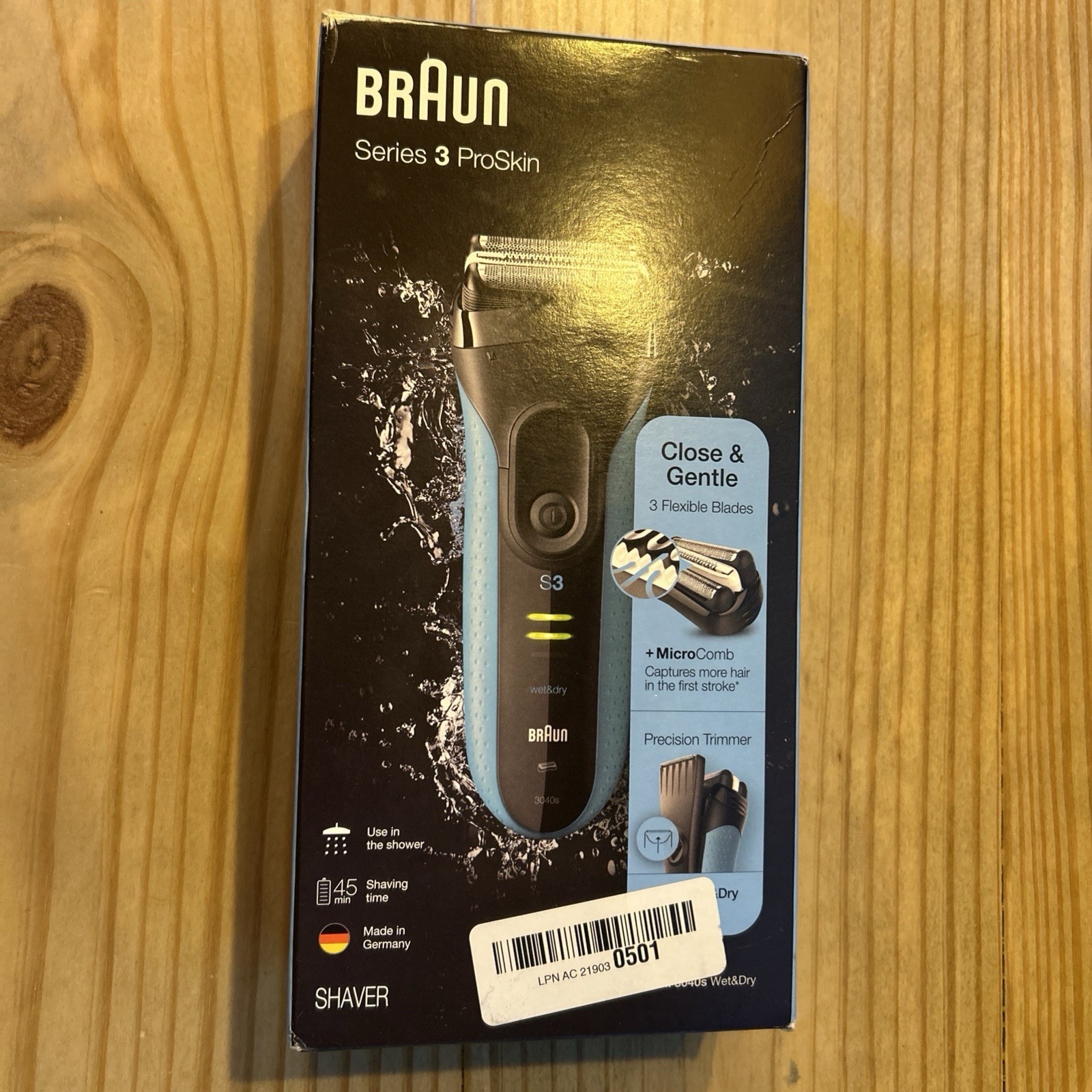 Braun Series 3 ProSkin Wet & Dry Shaver Model: 3040s***FREE SHIPPING***