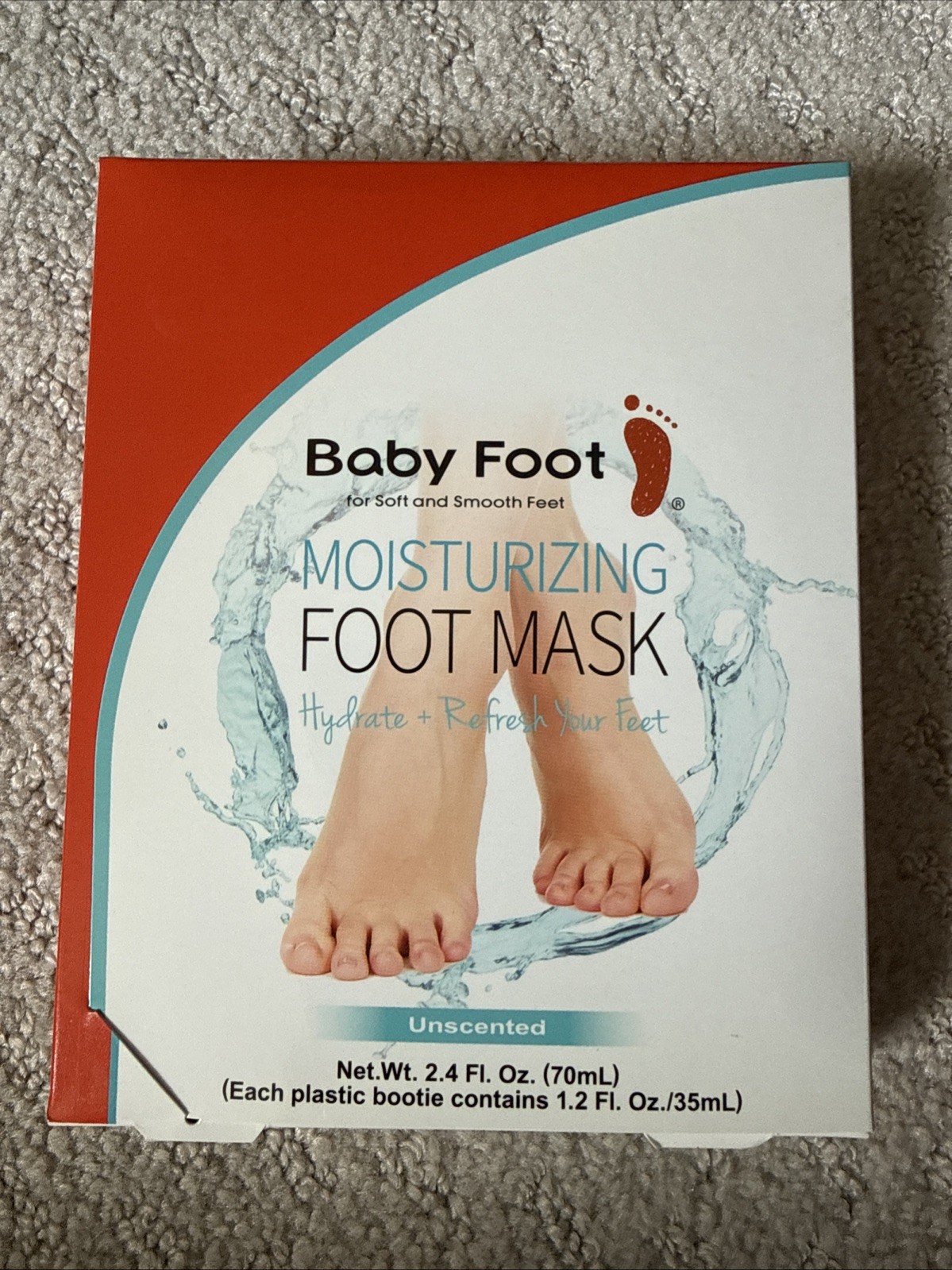 Baby Foot Moisturizing Foot Mask unscented 2.4oz Boxed