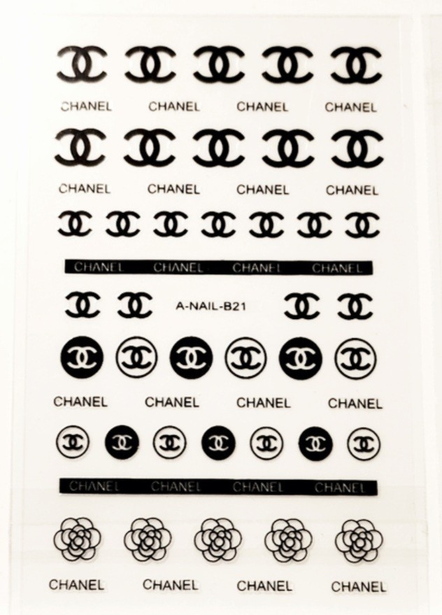 NWT NAIL ART DESIGN SELF-SEAL STICKERS SOLID BLACK N°41!