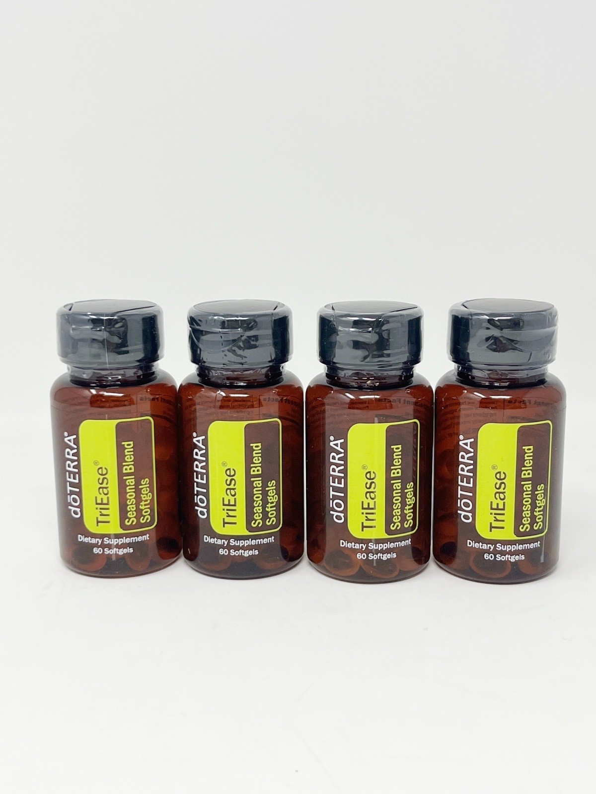 4x DOTERRA Triease Softgels 60 ct Seasonal Blend EXP 7/2027 NEW Sealed