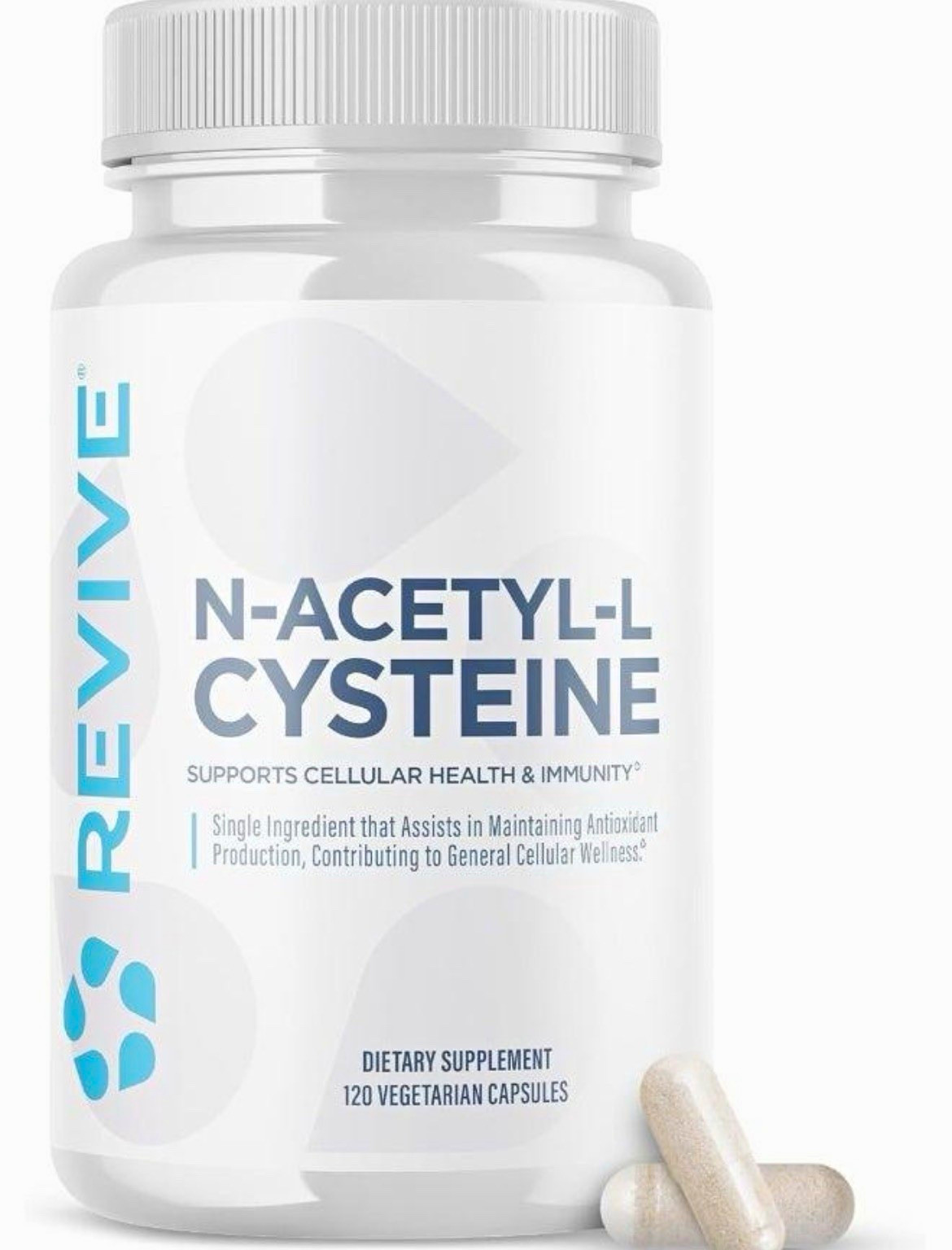 Revive N-Acetyl-L-Cysteine (NAC) 1200 mg Vegetarian Supplement 120 Caps