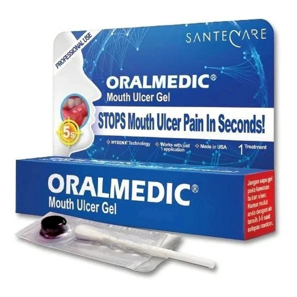 2x Oralmedic Mouth Ulcer Treatment Gel – Instant Pain Relief for Canker Sores