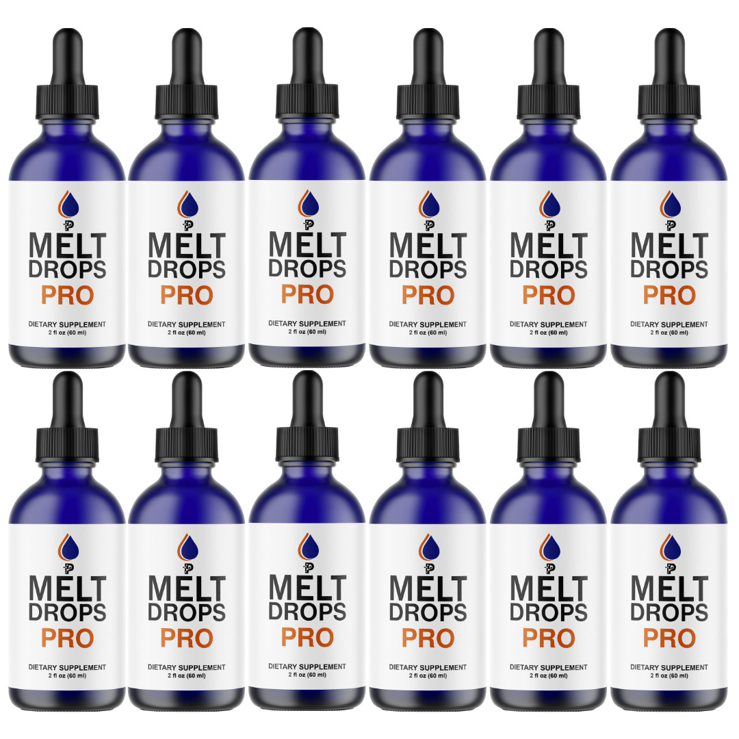 Melt Drops Pro for Weight Loss – Premium Fat Burning Support – 12 Bottles