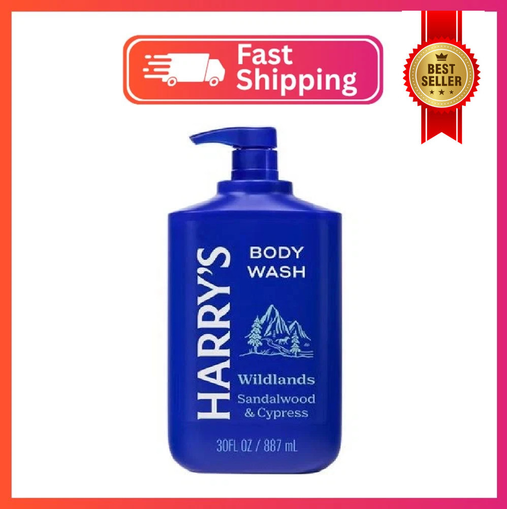 Harry’s Wildlands Body Wash 30 oz Men Paraben Free Shower Gel