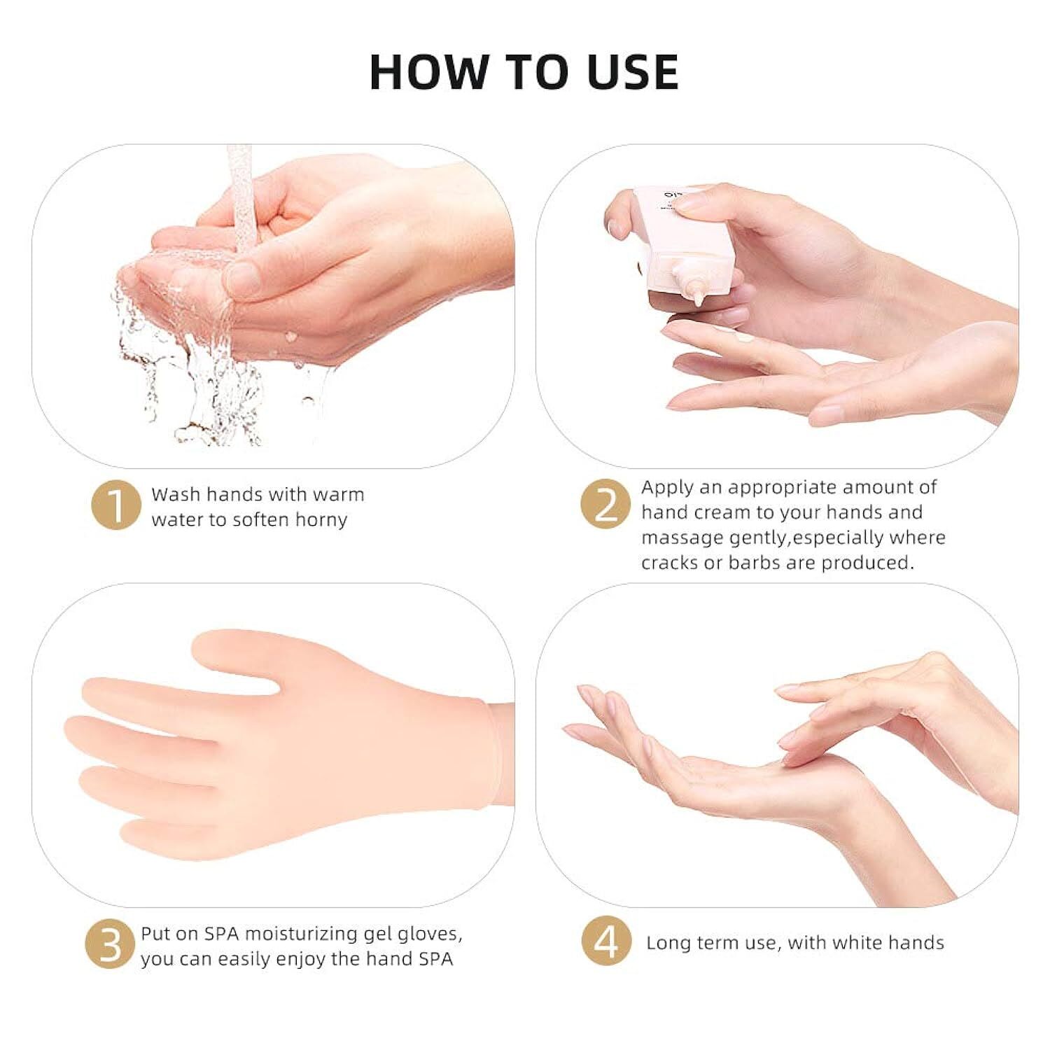 2× Moisturizing Silicone Gloves & Foot Care Socks Hand Spa Pedicure Hydrating US