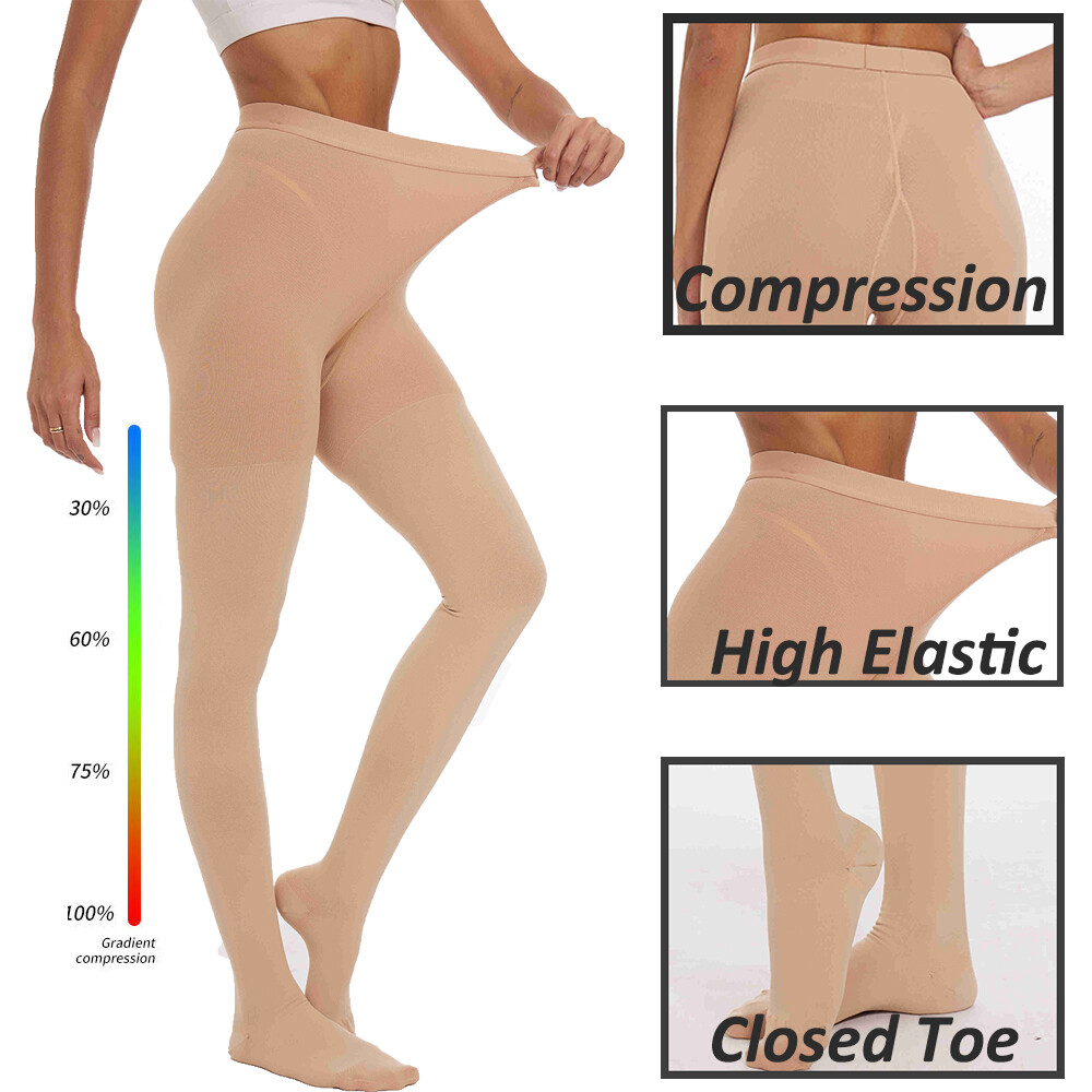 Pantimedias de compresión Mujeres Hombres 30-40 mmHg Calcetines de soporte