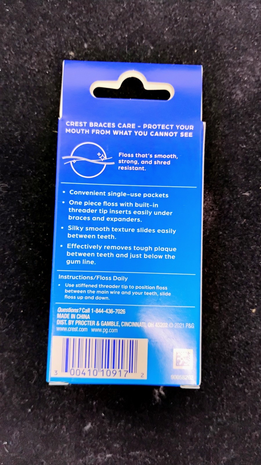 1 Box Crest Braces Care Threader Floss 30 Single-Use Packets Discontinued